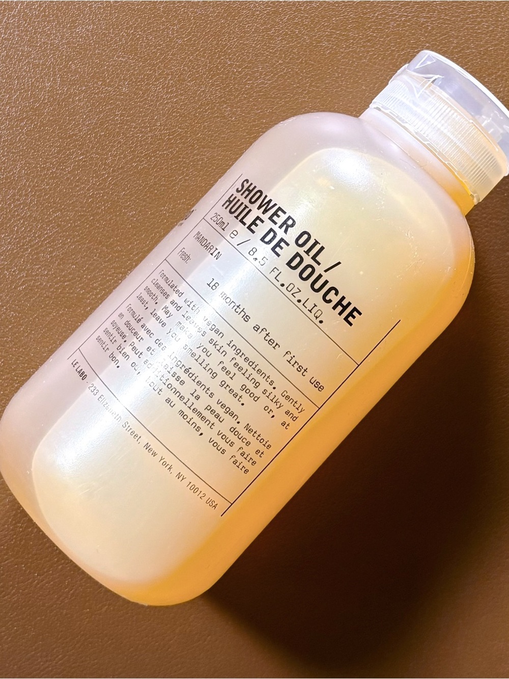 LE LABO Mandarin Shower Oil 250ml / 8.5 fl oz New